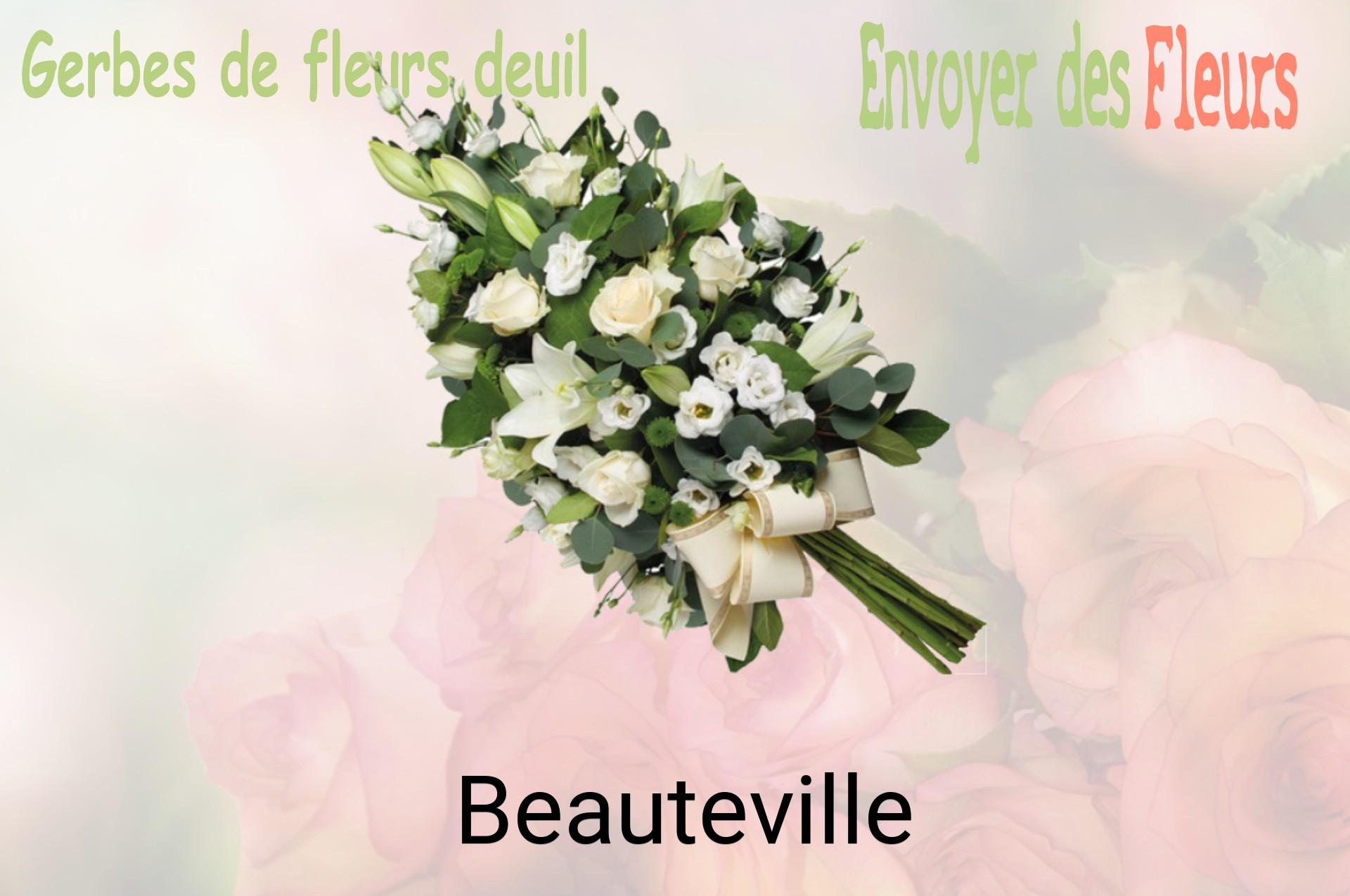 Gerbe de fleurs de deuil livrée à Beauteville